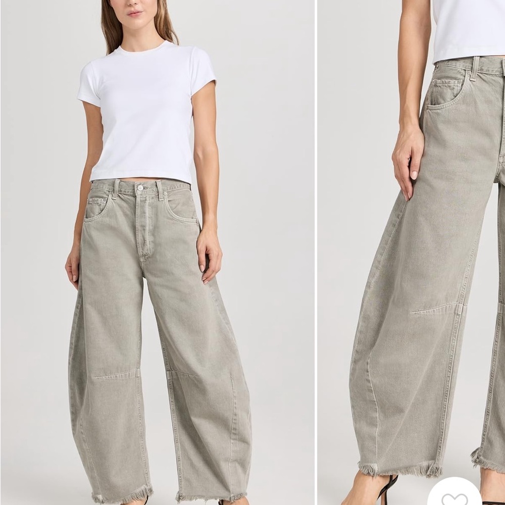 Citizens of Humanity Women's Gray horseshoe-Leg Jeans